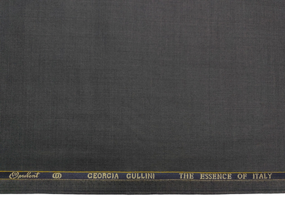 Georgia Gullini Italy Super 130s Merino Wool Blended Suiting Fabric (Charcoal Grey, Plain)