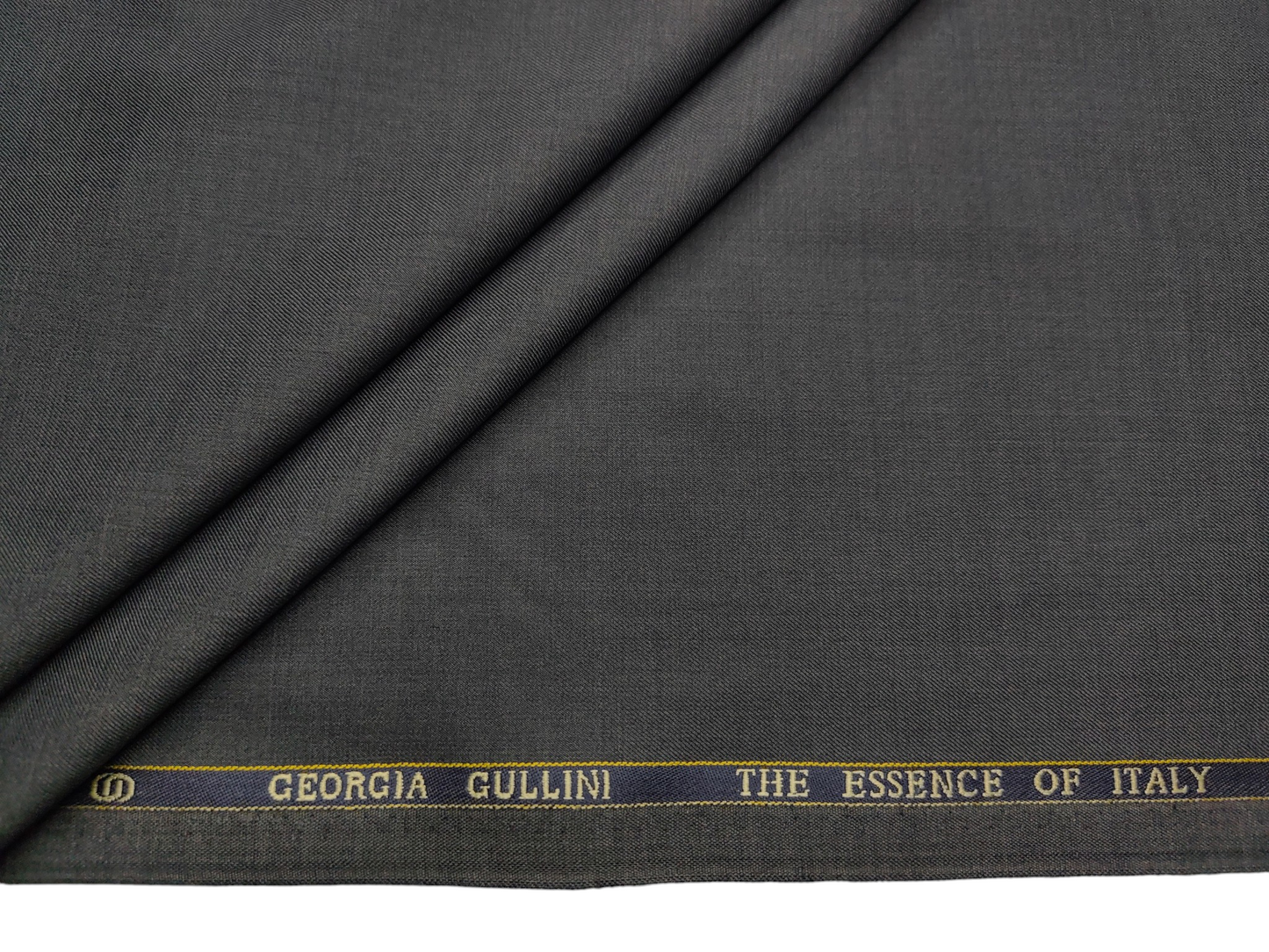 Georgia Gullini Italy Super 130s Merino Wool Blended Suiting Fabric (Charcoal Grey, Plain)
