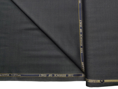 Georgia Gullini Italy Super 130s Merino Wool Blended Suiting Fabric (Charcoal Grey, Plain)