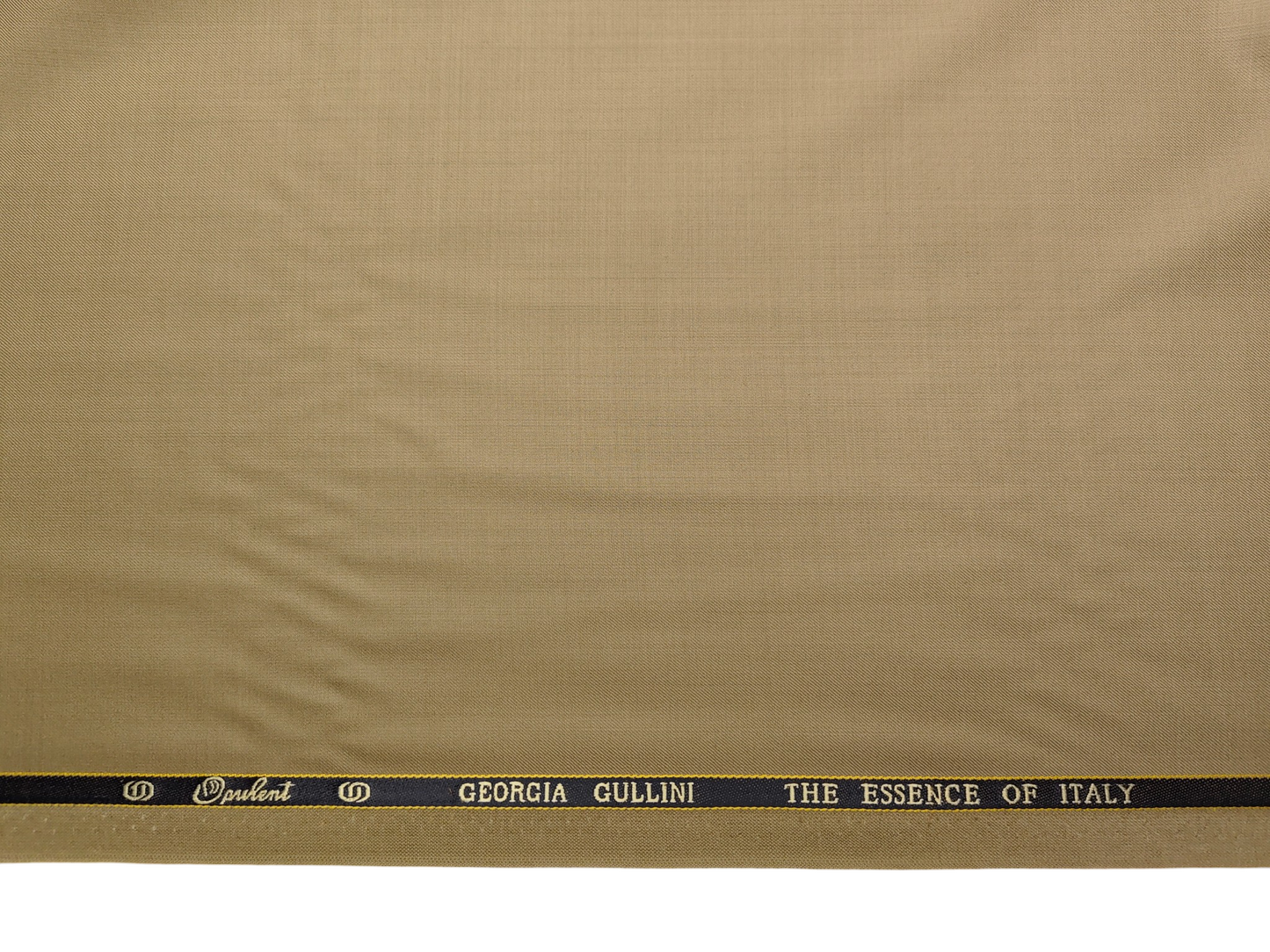 Georgia Gullini Italy Super 130s Merino Wool Blended Suiting Fabric (Warm Beige, Plain)