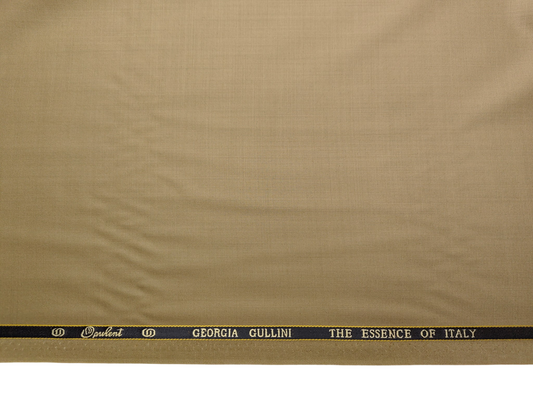 Georgia Gullini Italy Super 130s Merino Wool Blended Suiting Fabric (Warm Beige, Plain)