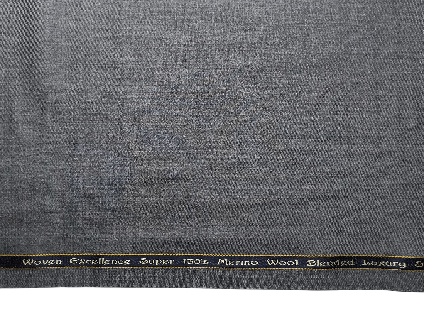 Georgia Gullini Italy Super 130s Merino Wool Blended Suiting Fabric (Grey Melange, Plain)