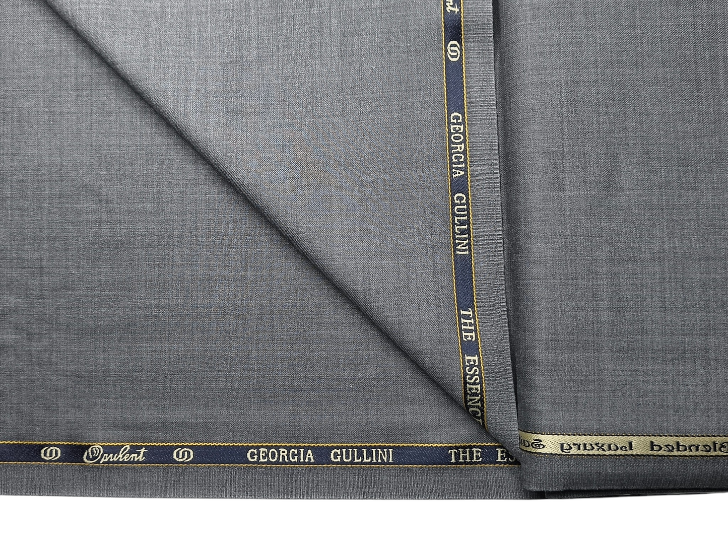 Georgia Gullini Italy Super 130s Merino Wool Blended Suiting Fabric (Grey Melange, Plain)