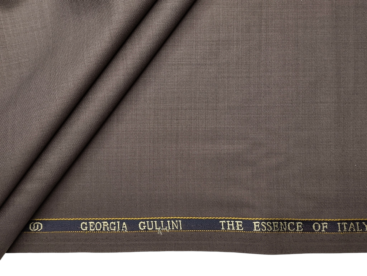 Georgia Gullini Italy Super 130s Merino Wool Blended Suiting Fabric (Light Taupe, Plain)