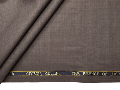 Georgia Gullini Italy Super 130s Merino Wool Blended Suiting Fabric (Light Taupe, Plain)