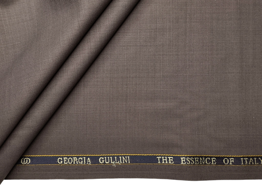 Georgia Gullini Italy Super 130s Merino Wool Blended Suiting Fabric (Light Taupe, Plain)
