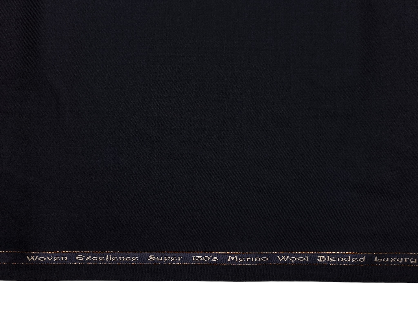 Georgia Gullini Italy Super 130s Merino Wool Blended Suiting Fabric (Navy Blue, Plain)