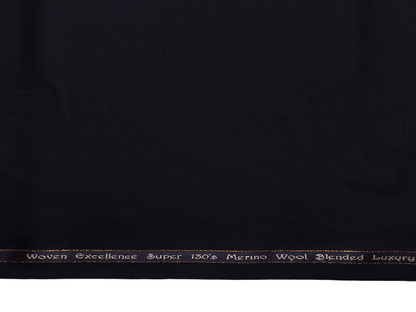 Georgia Gullini Italy Super 130s Merino Wool Blended Suiting Fabric (Navy Blue, Plain)