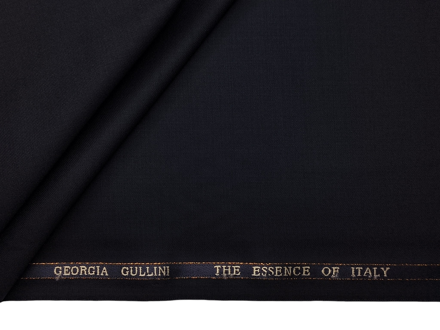 Georgia Gullini Italy Super 130s Merino Wool Blended Suiting Fabric (Navy Blue, Plain)