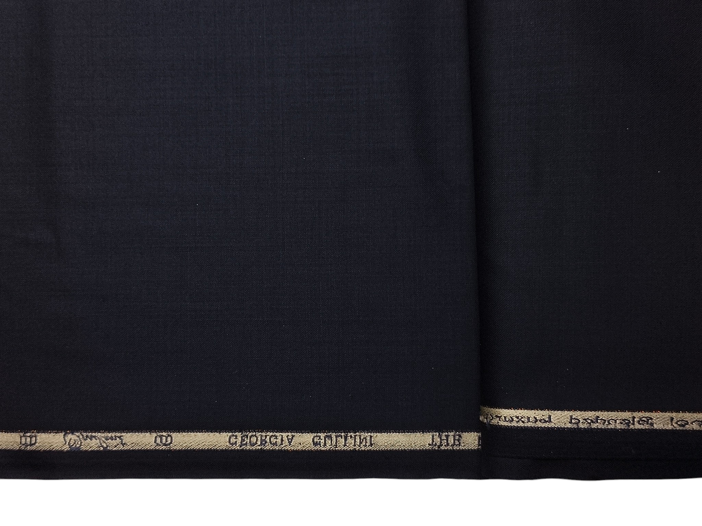 Georgia Gullini Italy Super 130s Merino Wool Blended Suiting Fabric (Navy Blue, Plain)