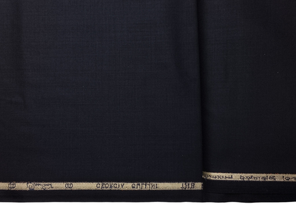 Georgia Gullini Italy Super 130s Merino Wool Blended Suiting Fabric (Navy Blue, Plain)