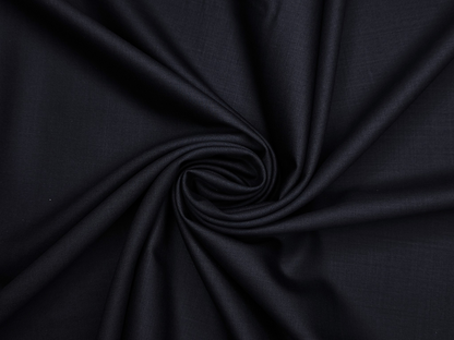 Georgia Gullini Italy Super 130s Merino Wool Blended Suiting Fabric (Navy Blue, Plain)