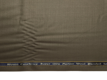 Georgia Gullini Italy Super 130s Merino Wool Blended Suiting Fabric (Dusty Green, Plain)