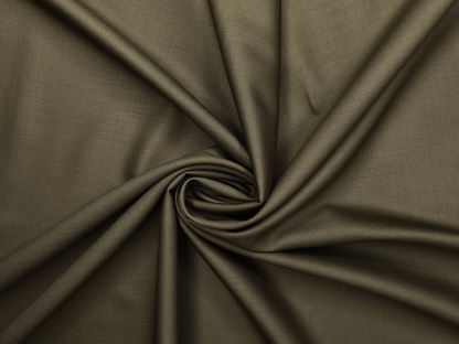 Georgia Gullini Italy Super 130s Merino Wool Blended Suiting Fabric (Dusty Green, Plain)