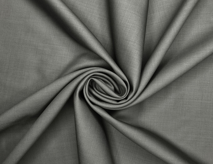 Georgia Gullini Italy Super 130s Merino Wool Blended Suiting Fabric (Pista Grey, Plain)