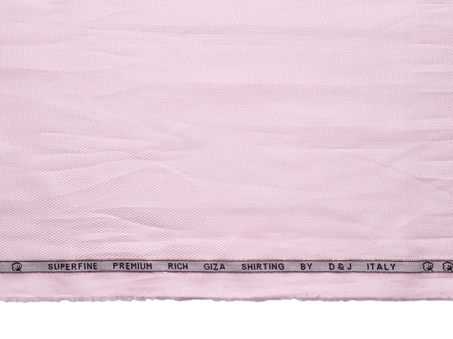 D&J Italy 100% Superfine Premium Giza Cotton Shirting Fabric (Light Pink, Dobby Design)