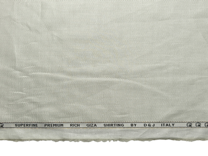 D&J Italy 100% Superfine Premium Giza Cotton Shirting Fabric (Pista, Dobby Design)