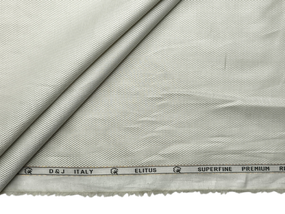 D&J Italy 100% Superfine Premium Giza Cotton Shirting Fabric (Pista, Dobby Design)