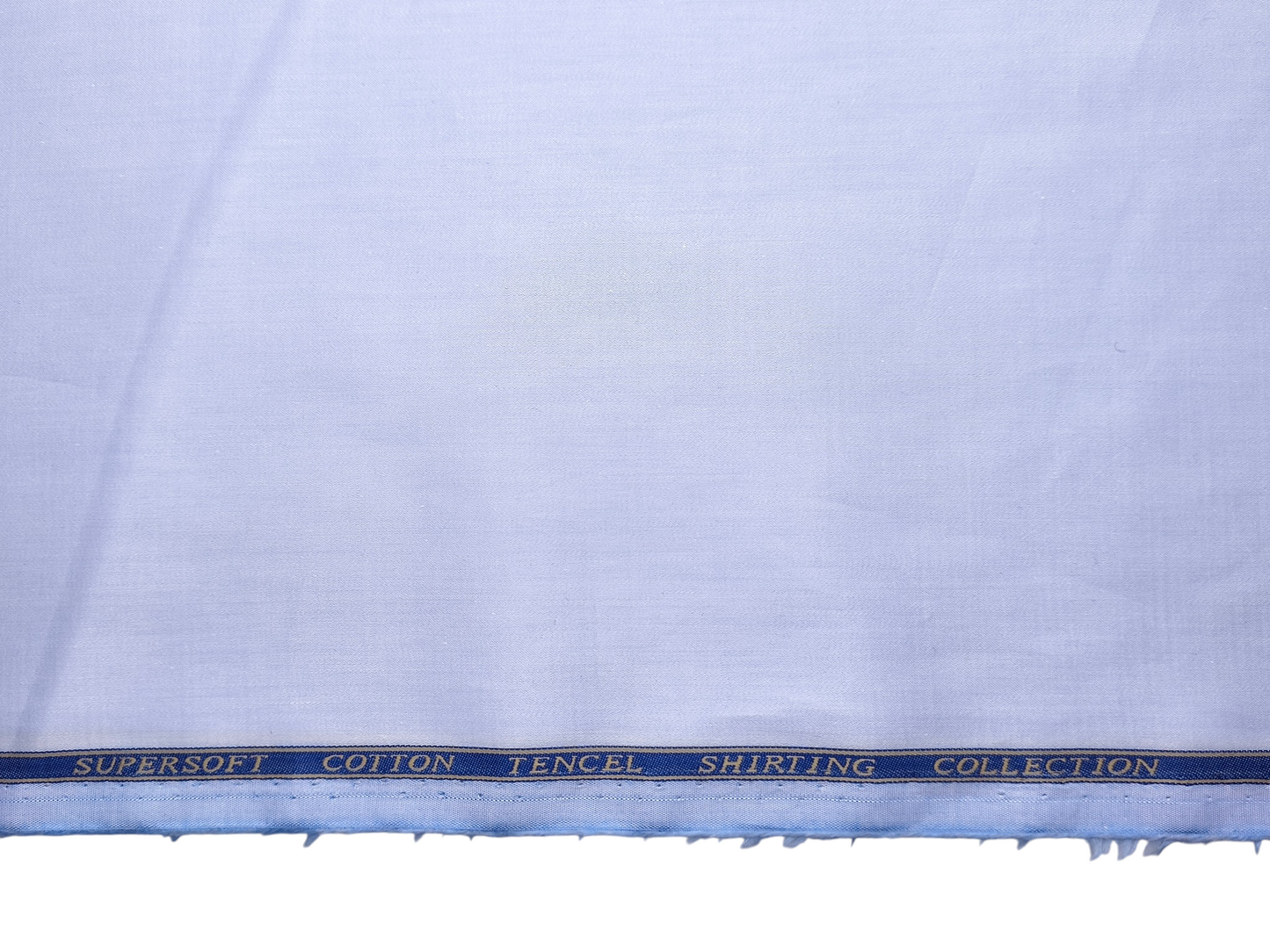 Solino Supersoft Cotton Tencel Premium Shirting Fabric (Sky Blue, Plain)