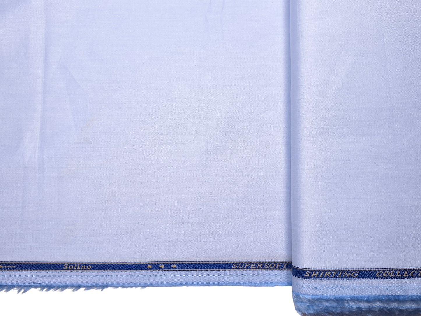 Solino Supersoft Cotton Tencel Premium Shirting Fabric (Sky Blue, Plain)