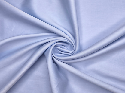 Solino Supersoft Cotton Tencel Premium Shirting Fabric (Sky Blue, Plain)