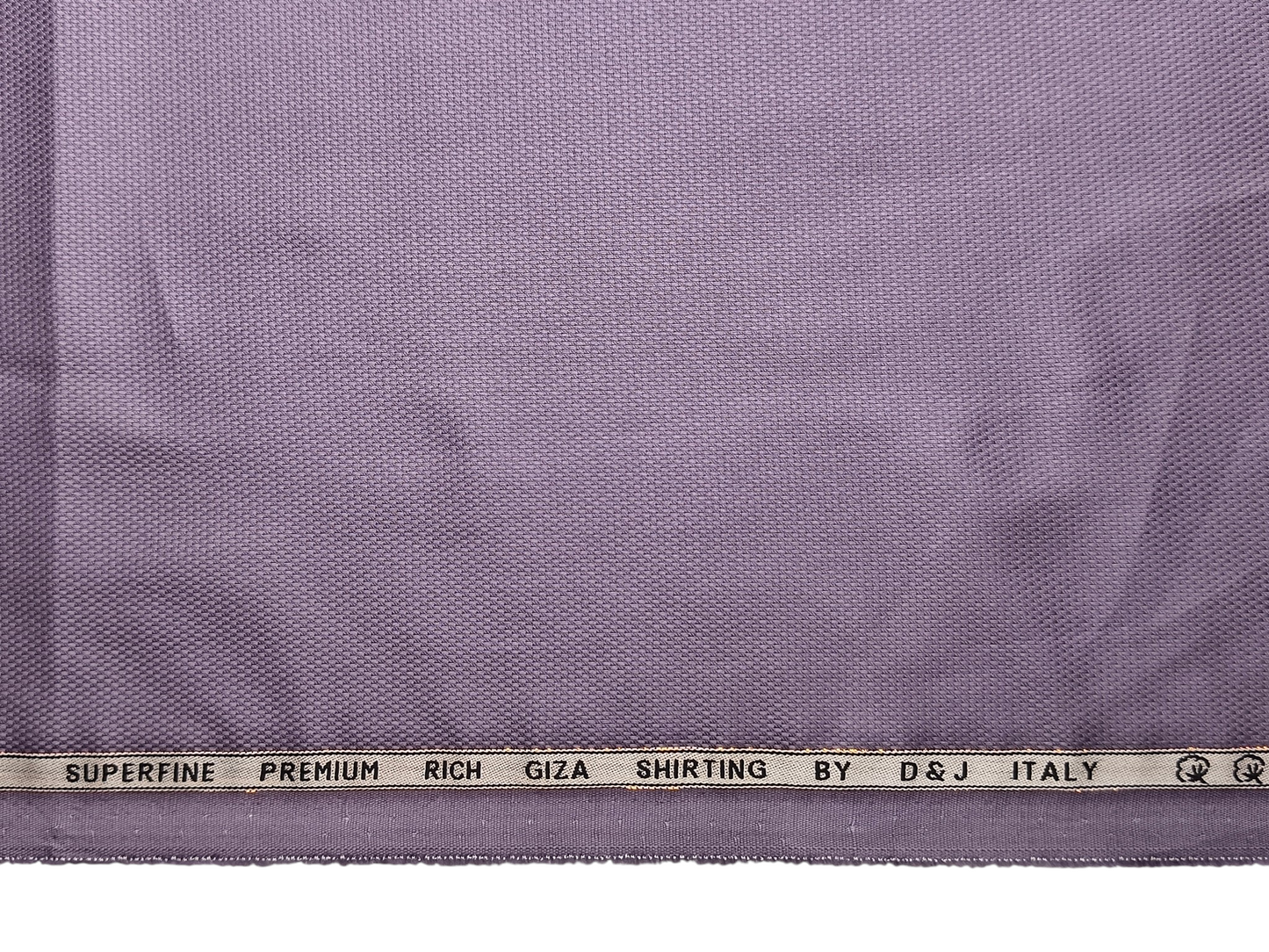 D&J Italy 100% Superfine Premium Giza Cotton Shirting Fabric (Violet, Dobby Design)