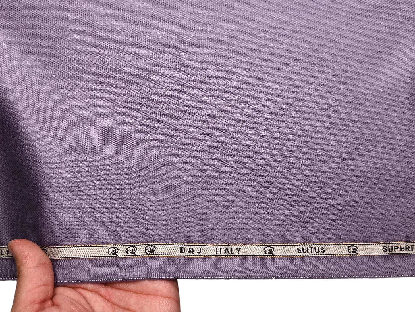 D&J Italy 100% Superfine Premium Giza Cotton Shirting Fabric (Violet, Dobby Design)