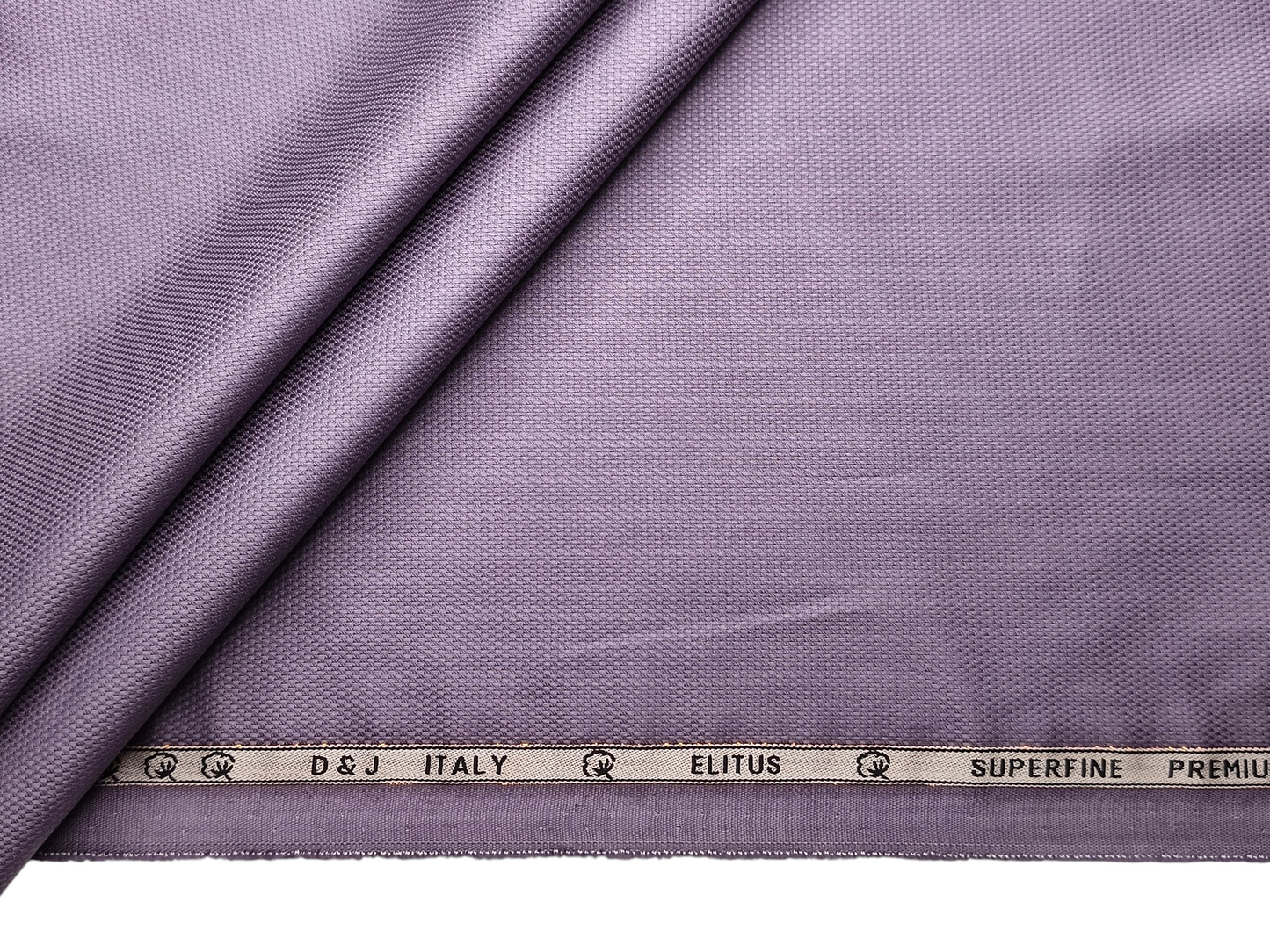 D&J Italy 100% Superfine Premium Giza Cotton Shirting Fabric (Violet, Dobby Design)