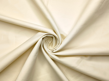 J.Hampstead Italy 100% Premium Giza Cotton Shirting Fabric (Cream, Plain)