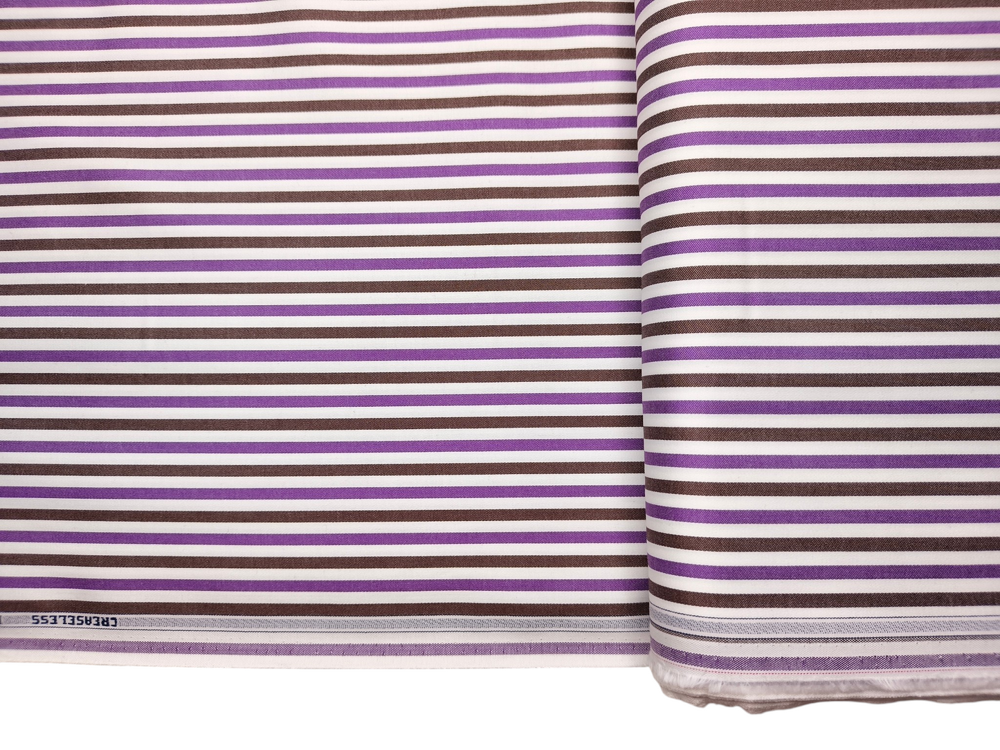 Raymond 100% Superfine Cotton Shirting Fabric (Violet & Black, Stripes)