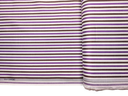 Raymond 100% Superfine Cotton Shirting Fabric (Violet & Black, Stripes)