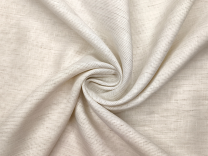 100% Pure Linen 60 LEA Shirting Fabric (Natural, Microstripes)