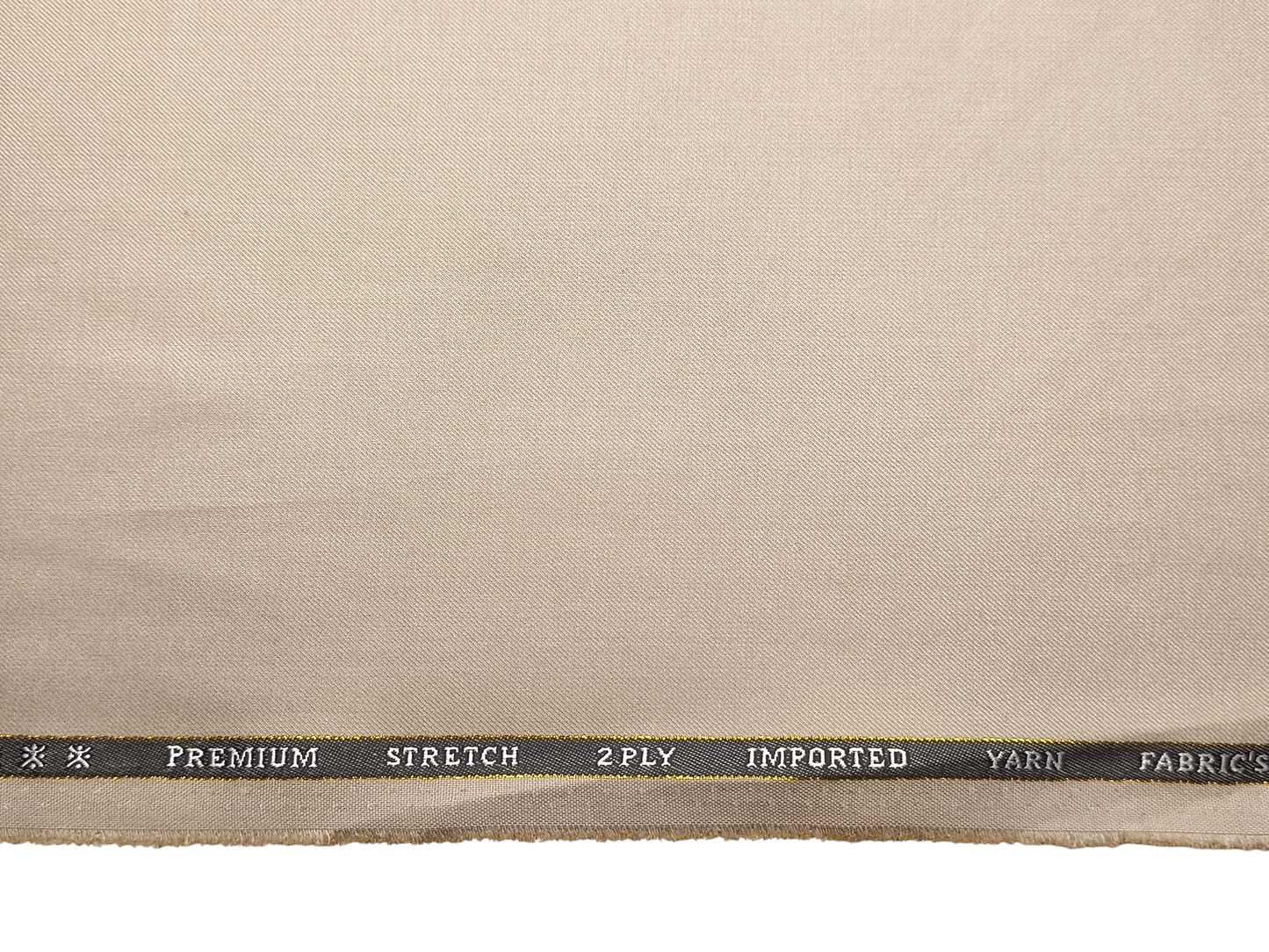 Canetti Italy Premium TR Stretched Suiting Fabric (Cream Beige , Plain)