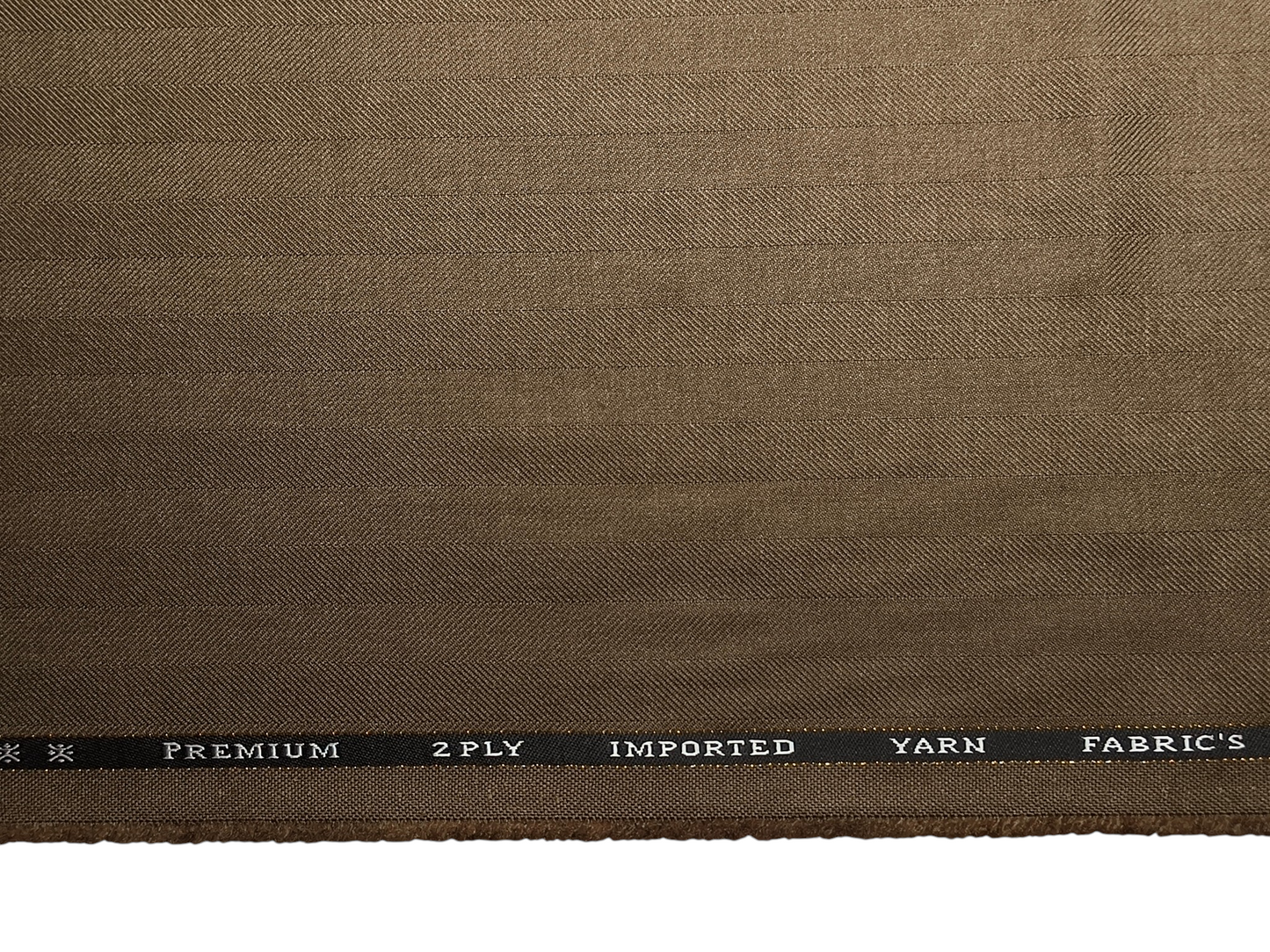 Canetti Italy Premium TR Suiting Fabric (Camel Brown, Herringbone)