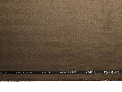 Canetti Italy Premium TR Suiting Fabric (Camel Brown, Herringbone)