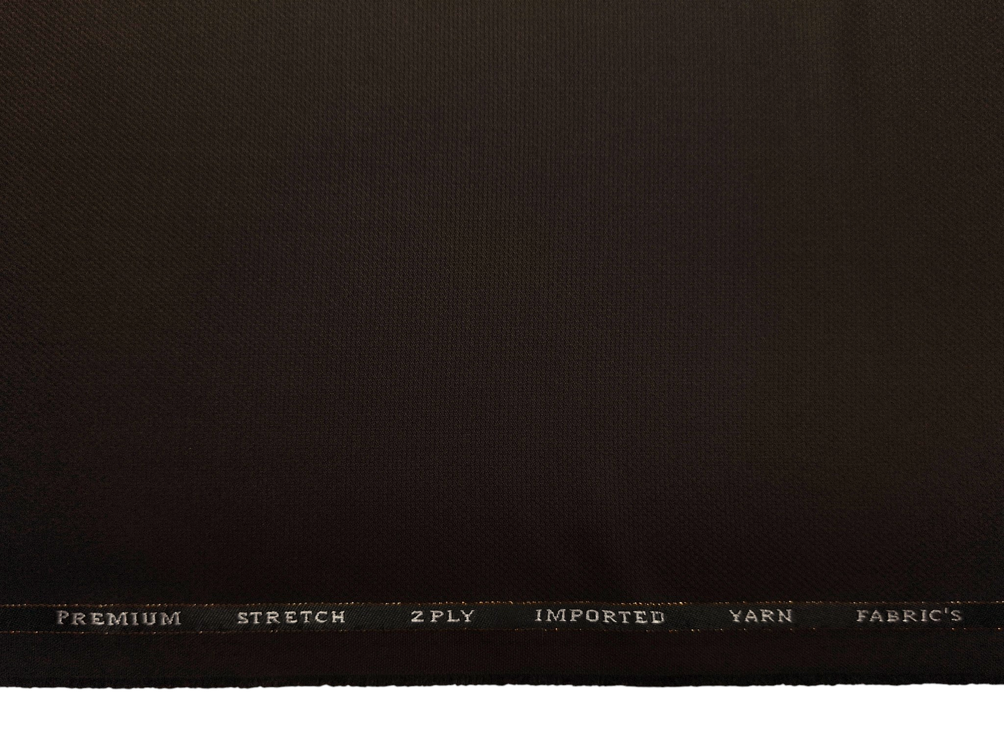 Canetti Italy Premium TR Stretched Suiting Fabric (Dark Brown, Self Textured)