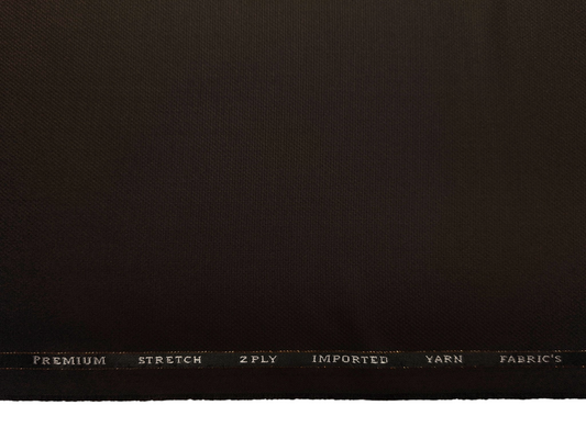 Canetti Italy Premium TR Stretched Suiting Fabric (Dark Brown, Self Textured)