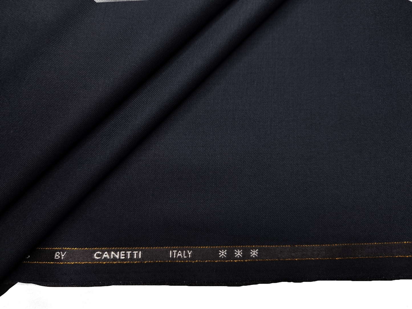 Canetti Italy Premium TR Stretched Suiting Fabric (Dark Blue, Plain)