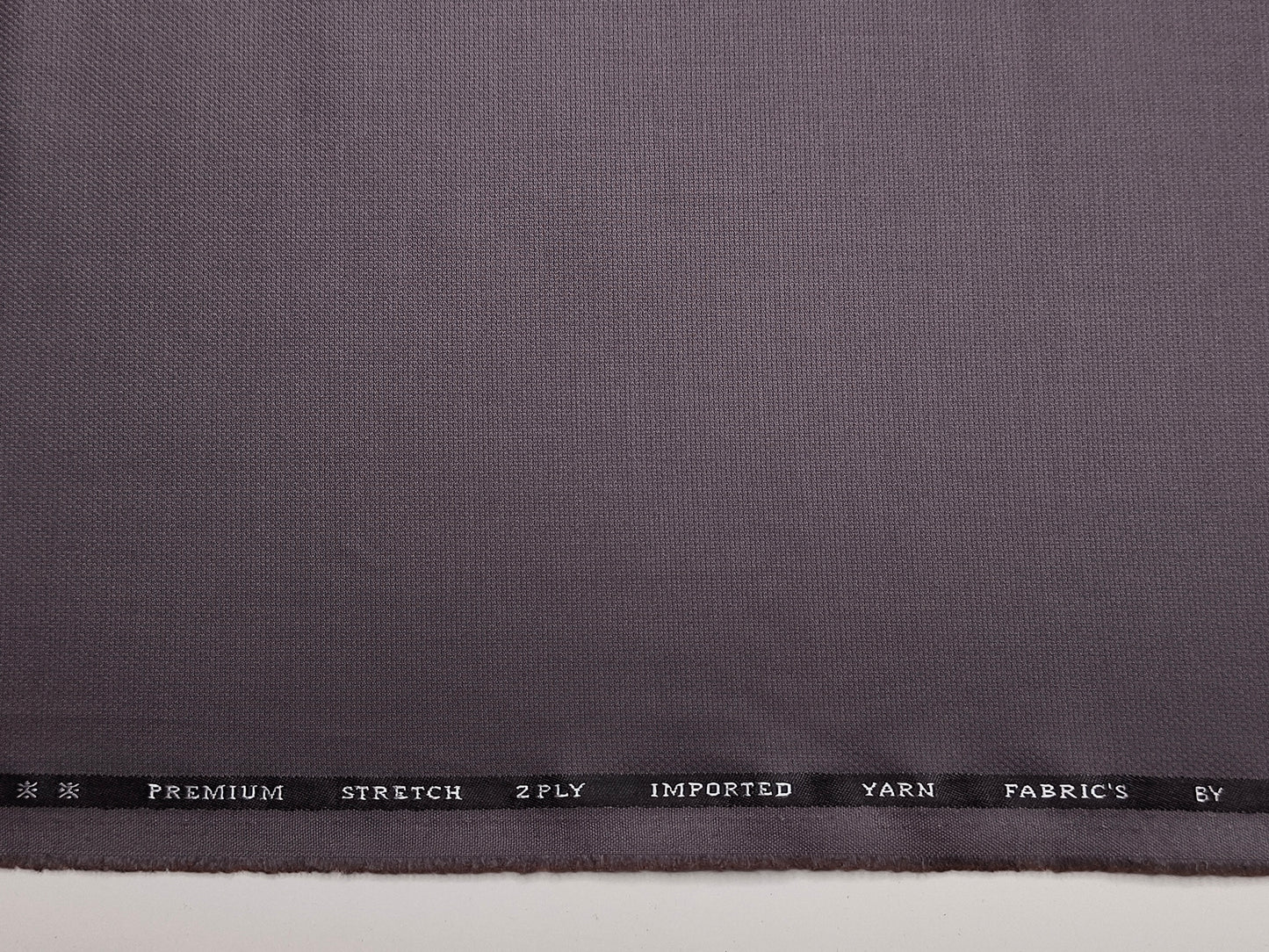Canetti Italy Premium TR Stretched Suiting Fabric (Violet Grey, Self Textured)