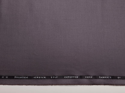 Canetti Italy Premium TR Stretched Suiting Fabric (Violet Grey, Self Textured)
