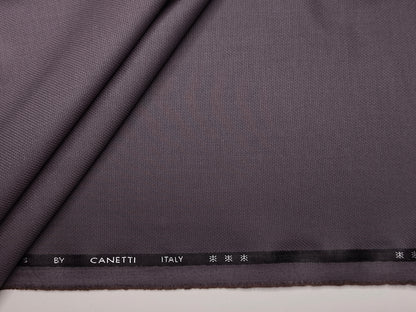 Canetti Italy Premium TR Stretched Suiting Fabric (Violet Grey, Self Textured)
