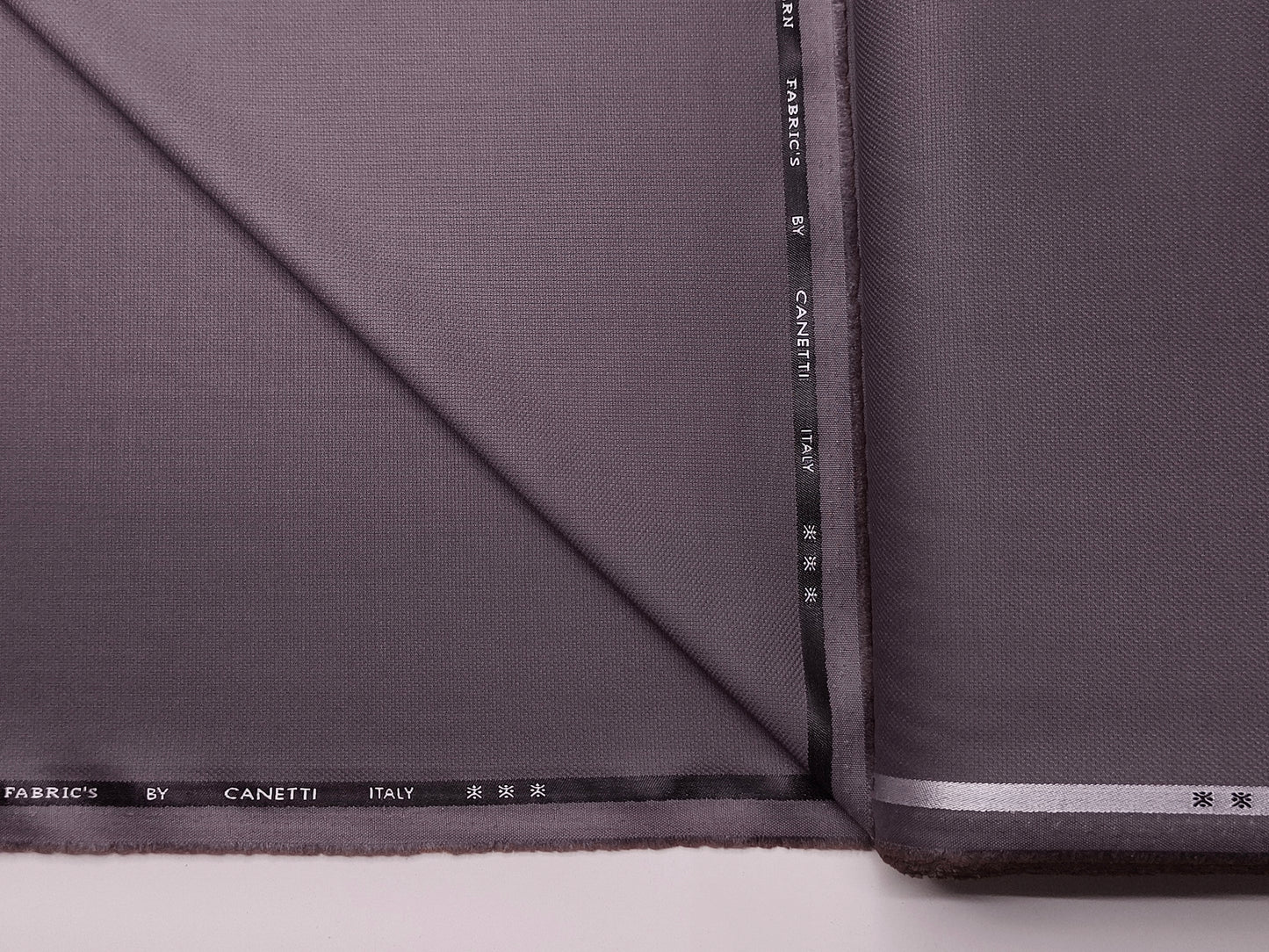 Canetti Italy Premium TR Stretched Suiting Fabric (Violet Grey, Self Textured)