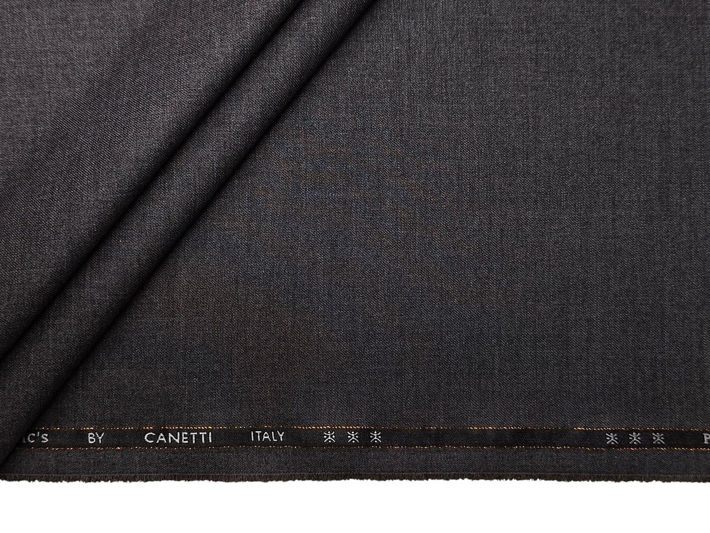 Canetti Italy Premium TR Stretched Suiting Fabric (Grey , Plain)