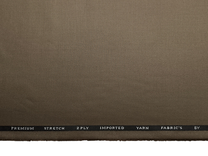 Canetti Italy Premium TR Stretched Suiting Fabric (Light Brown, Self Textured)