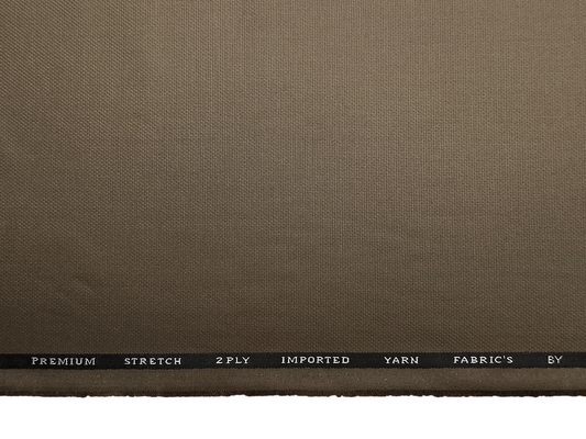 Canetti Italy Premium TR Stretched Suiting Fabric (Light Brown, Self Textured)