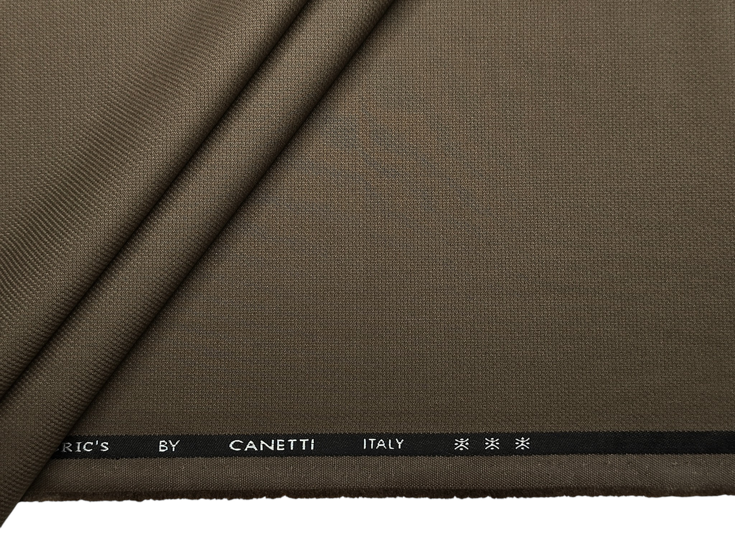 Canetti Italy Premium TR Stretched Suiting Fabric (Light Brown, Self Textured)