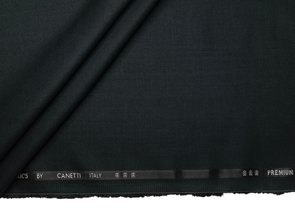 Canetti Italy Premium TR Suiting Fabric (Dark Green, Self Textured)