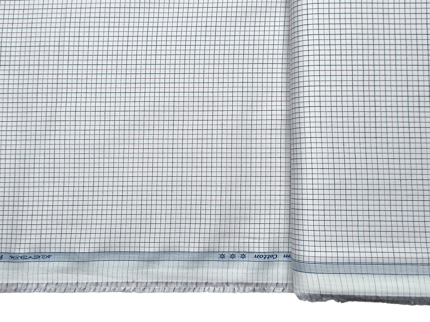 Arvind Fashionable Trendy Collection 100% Premium Cotton Shirting Fabric (White, Checks)