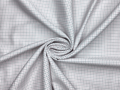 Arvind Fashionable Trendy Collection 100% Premium Cotton Shirting Fabric (White, Checks)