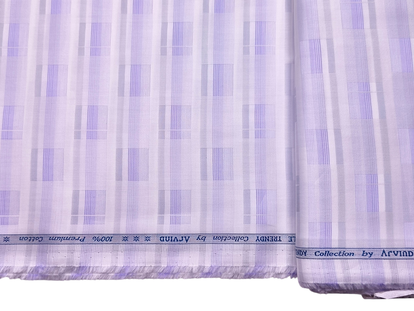Arvind Fashionable Trendy Collection 100% Premium Cotton Shirting Fabric (Violet, Patterned )